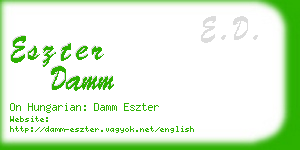 eszter damm business card